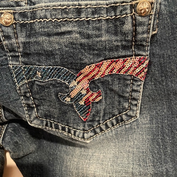 Rock Revival Blue Straight Leg Jeans with Faded Wash - Picture 5 of 5